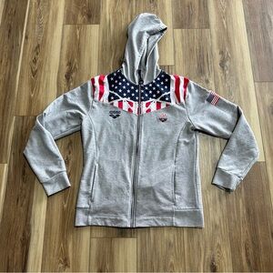Arena USA Swimming Unisex Team OG Hooded F/Z Jacket hoodie, Medium